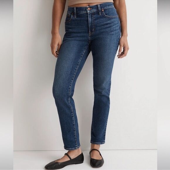 Madewell NWT Mid Rise Perfect Vintage Jeans Size 33 in Deming Wash | Tapered - Picture 1 of 9